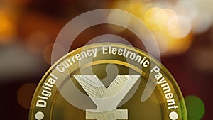 The yuan symbol on gold coins 3d rendering for china Digital Currency Electronic PaymentÃÂ content photo